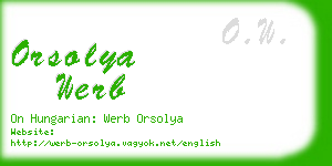 orsolya werb business card